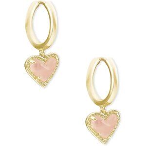Ari Heart Huggie Earrings for Women Fashion Jewelry Cute Heart Hoop Earrings